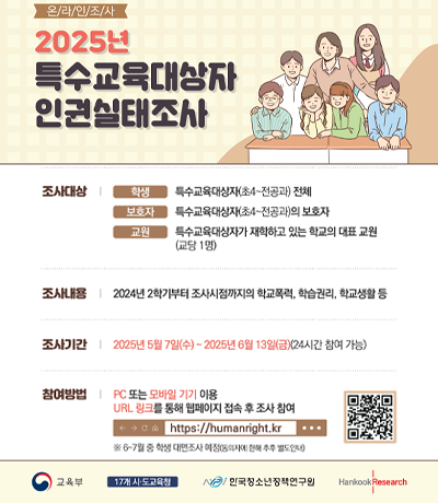 2025 특수교육대상자 인권실태조사 